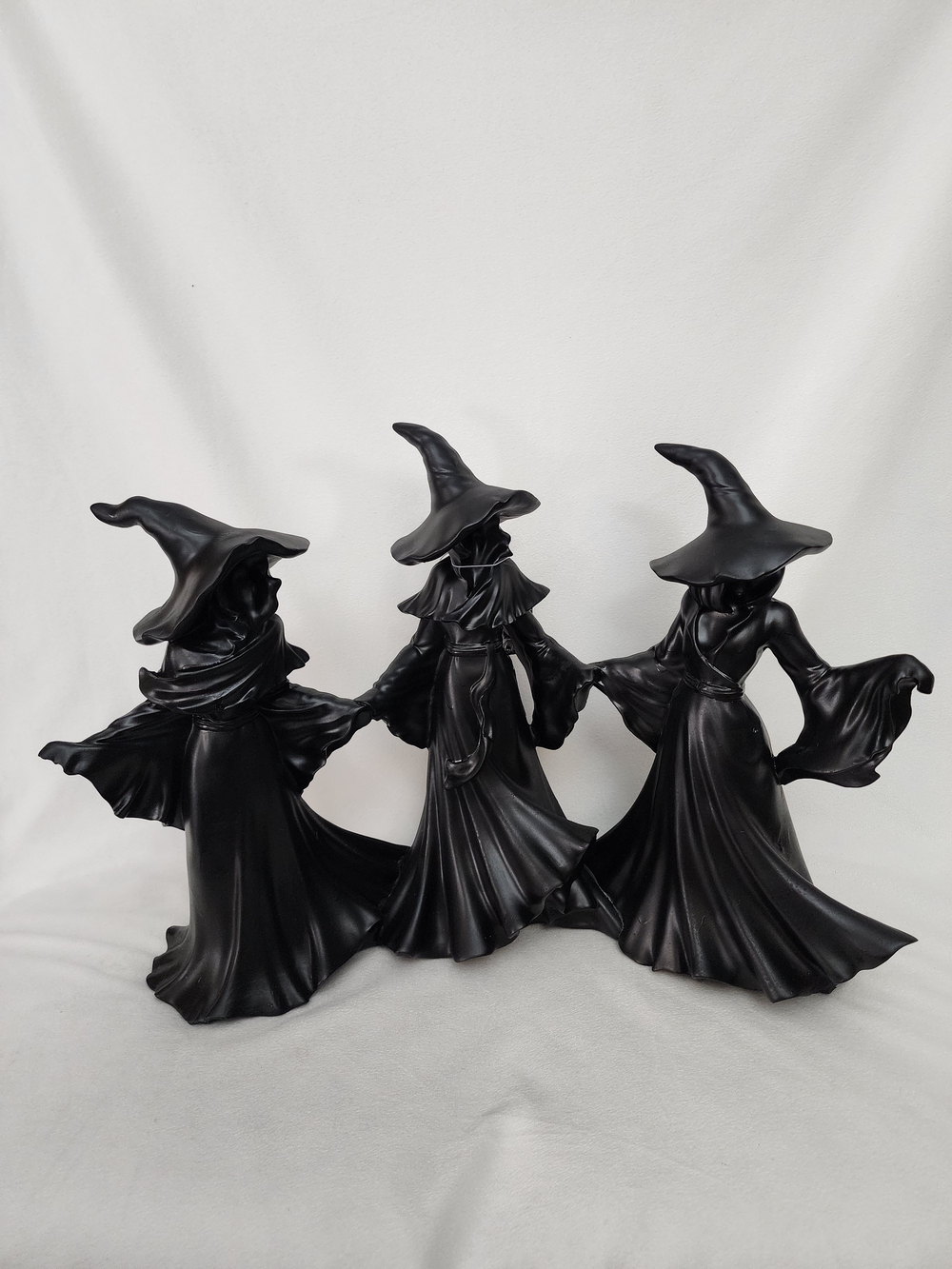 Black Witch Trio Home Art Sculpture - Elegant Witch Figurines